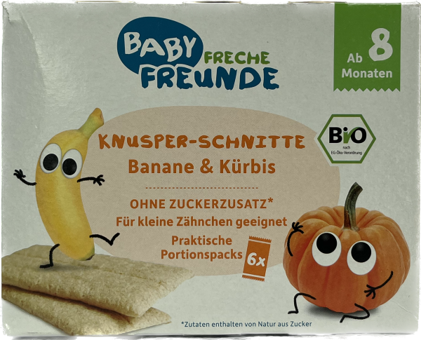 Knusper Schnitte Banane & Kürbis