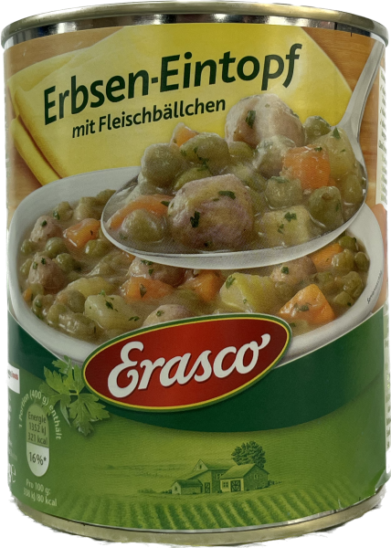 Erbsen-Eintopf mit Fleischbällchen