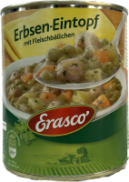 Erbsen-Eintopf mit Fleischbällchen